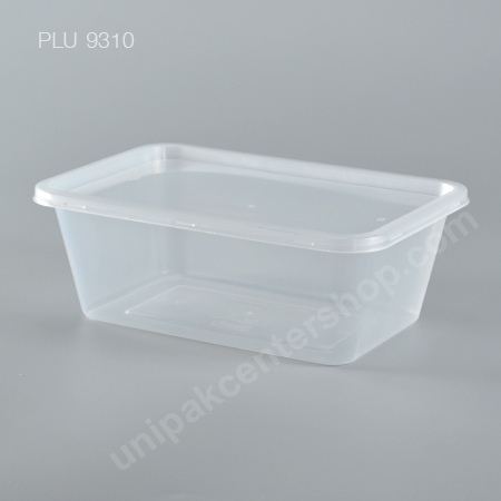 กล่องอาหาร PP ใสสี่เหลี่ยมผืนผ้า(AS305) ขนาด 1000 ml พร้อมฝา