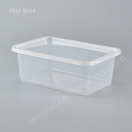 กล่องอาหารเหลี่ยม PP 1000 ml. (AS300) +ฝา