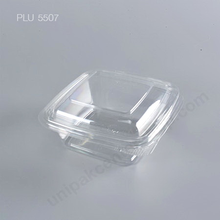 กล่องเบเกอรี่ PET เหลี่ยม 250 ml  M-025+ฝา (250 ml.)