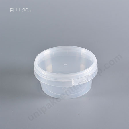 กล่อง Safety Seal ทรงแบน PP + ฝาใส (350 ml) No.1622