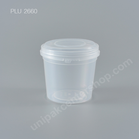 ถ้วย Safety Seal กลม PP + ฝานูนใส (230 ml) NO.1641