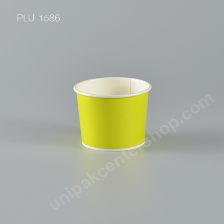 ถ้วยไอศกรีมกระดาษ 4 oz สีเขียว (Paper Ice Cream Cup - Lemon)