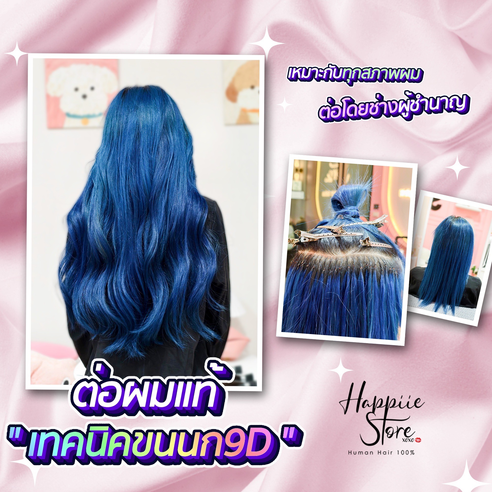 ต่อผมขนนก 9D