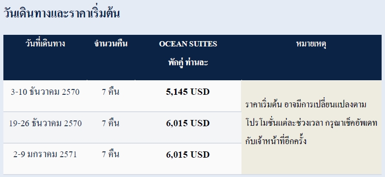ทัวร์เรือสำราญ อารมณ์ดีทัวร์ Explora Journey
