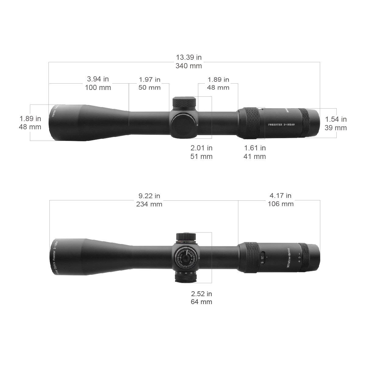 トイガン VECTOR OPTICS FORESTER 2-10x40 Vector Optics Forester 2-10x40mm IR Rifle Scope | Free Shipping