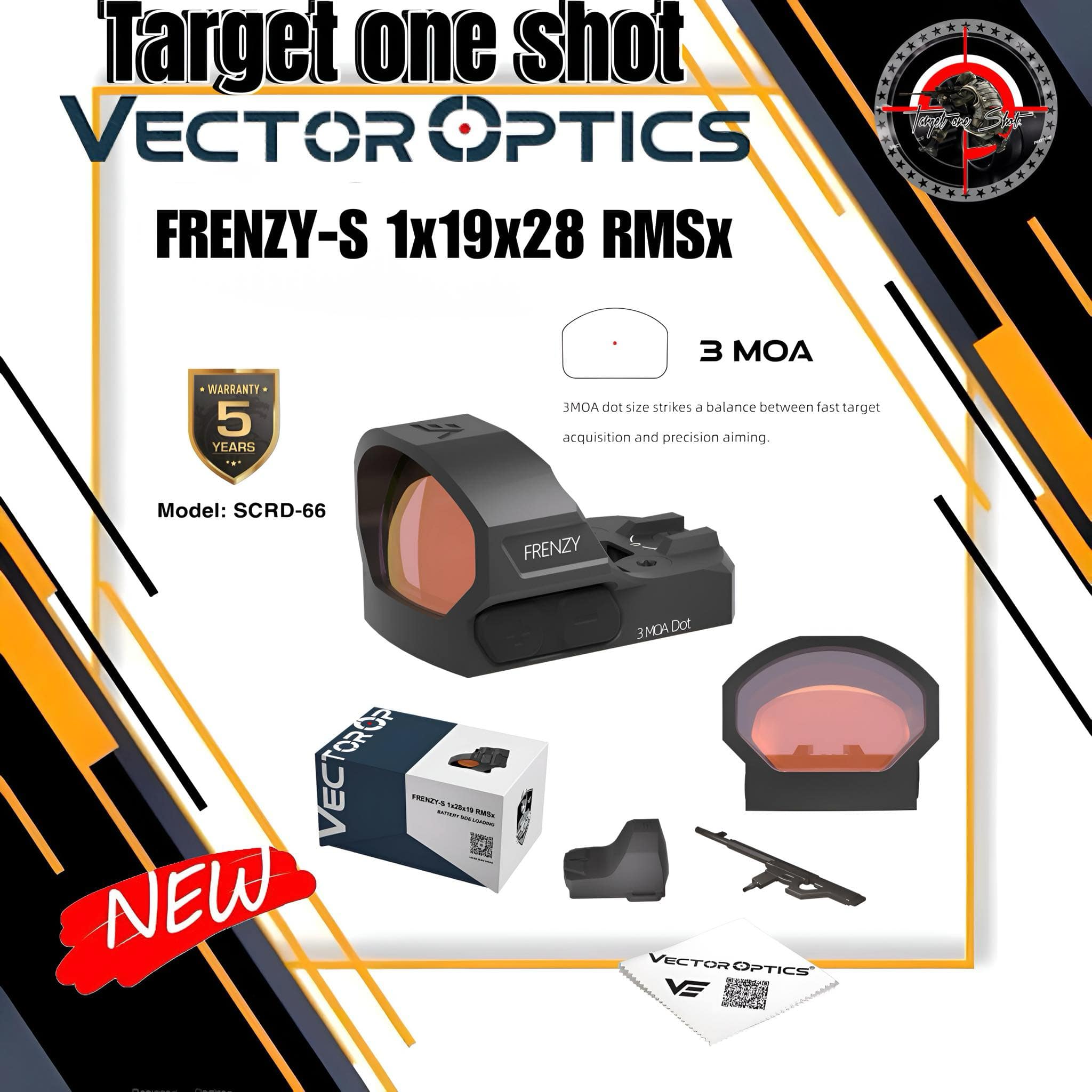 Red dot Vector optics Frenzy-X 1x19x28 GenII Titanium