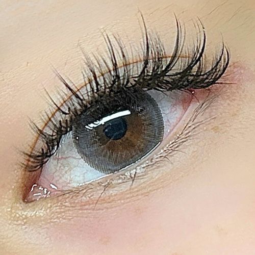 hybrid lash extensions bangkok fluffy style