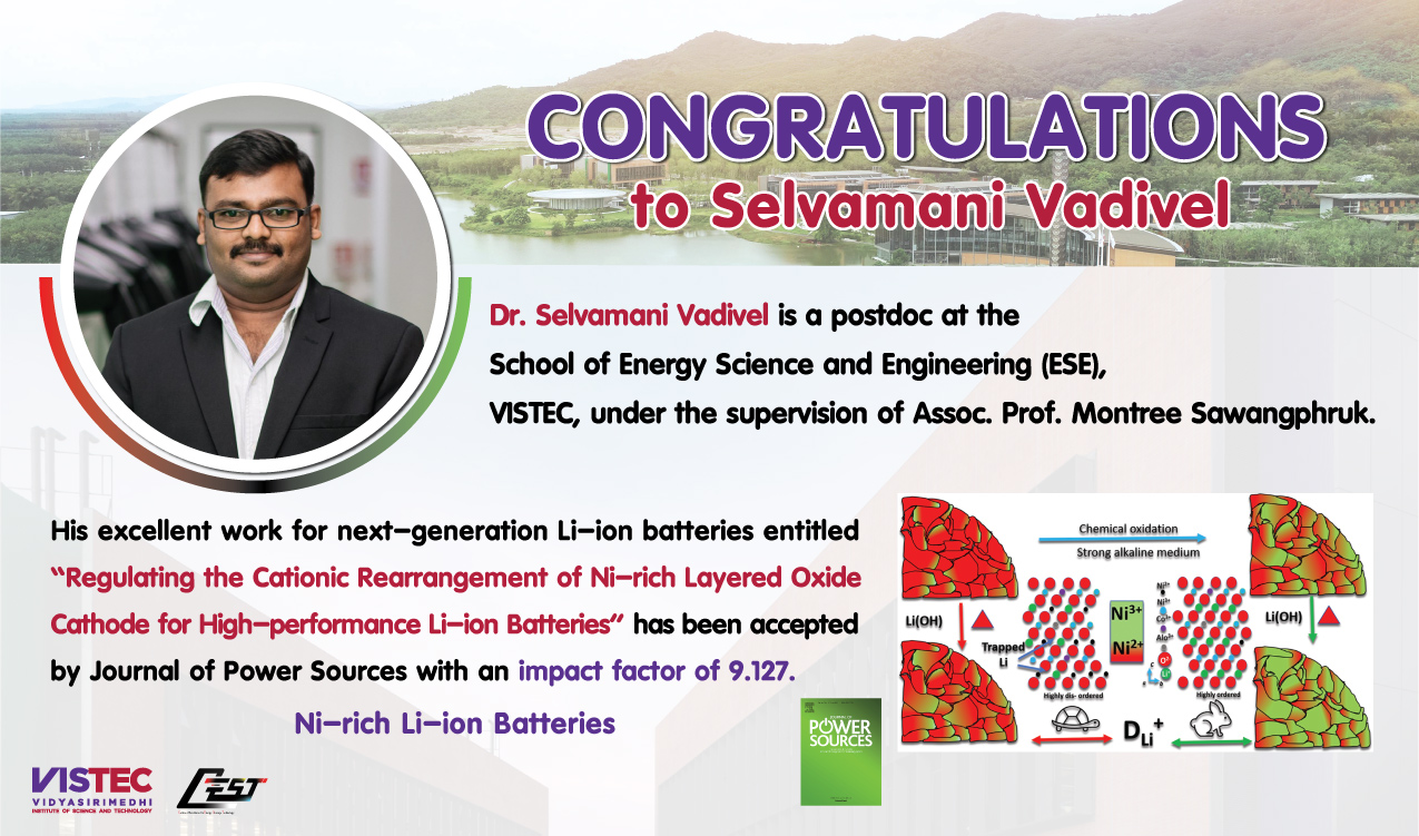 Congratulations to Dr. Selvamani Vadivel !!!