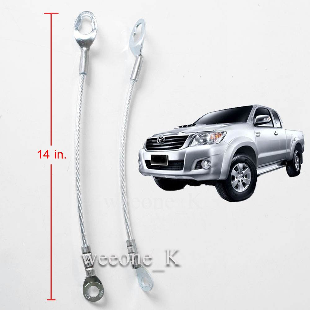 Pair Fit Toyota Hilux Mk6 2005-2014 Strap Tailgate wire cable D4D Rear gate Mk7 