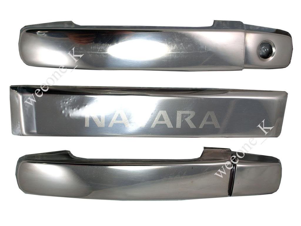 STAINLESS STEEL 4 DOOR HANDLE TAILGATE COVER TRIM FOR NISSAN NAVARA D40 05-13 