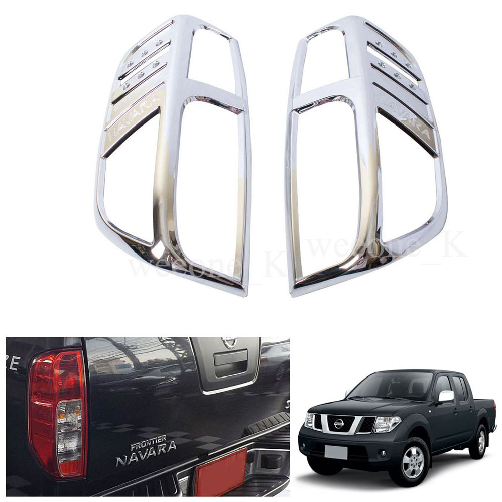 CHROME SIDE LAMP SURROUND TRIM FIT FOR NISSAN FRONTIER NAVARA D40 PICKUP 05-14