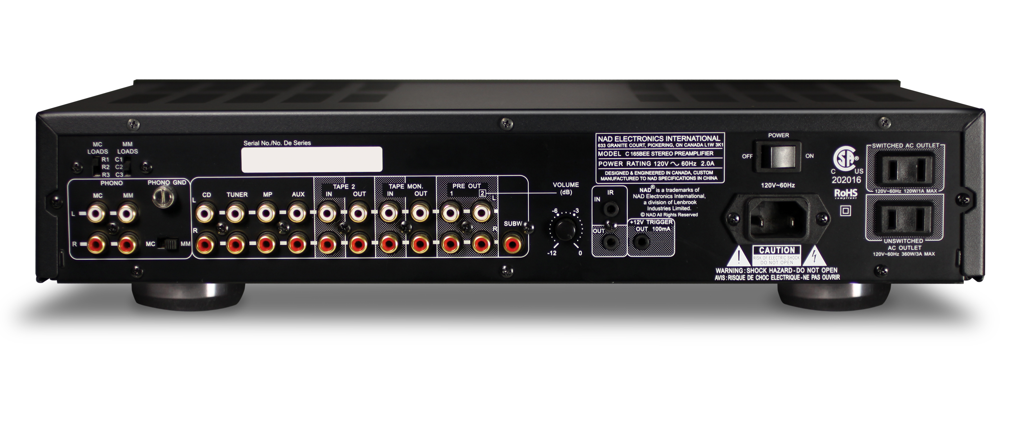 NAD C165BEE Stereo Preamplifier - conice