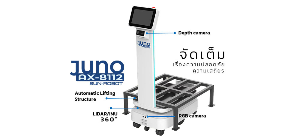 หุ่นยนต์ส่งของ Juno Robot รุ่น AX8112 หุ่นยนต์ส่งของ