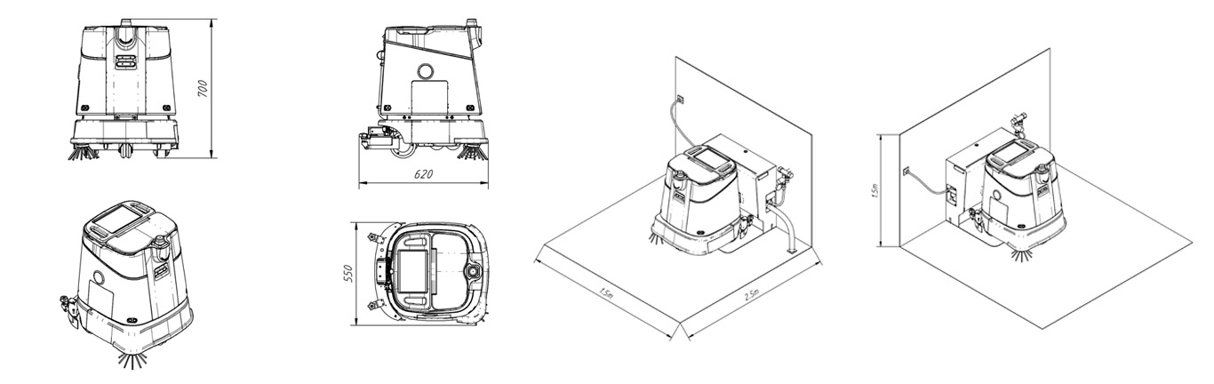หุ่นยนต์ทำความสะอาด Wimsha Robot รุ่น T1