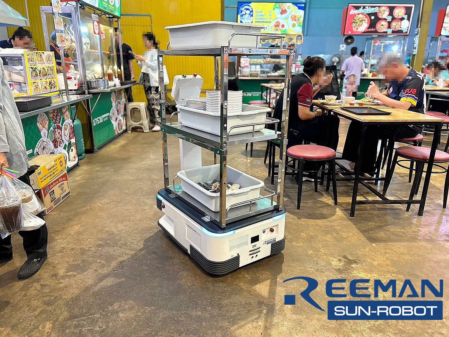 หุ่นยนต์ส่งของ reeman robot หุ่นยนต์ส่งของ