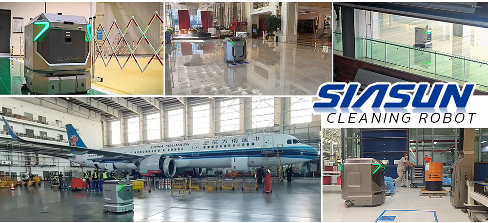 หุ่นยนต์ทำความสะอาด Cleaning robot SIASUN หุ่นยนต์ทำความสะอาด