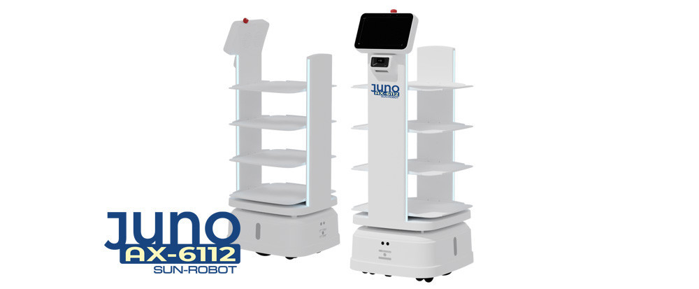หุ่นยนต์เสิร์ฟอาหาร JUNO Robot รุ่น AX-6112 หุ่นยนต์เสิร์ฟอาหาร