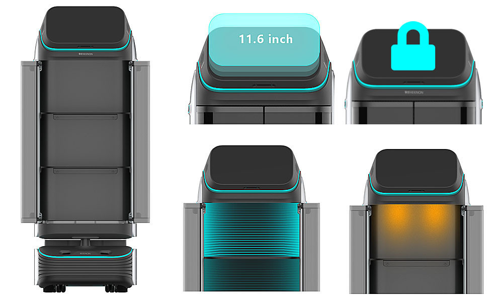หุ่นยนต์เสิร์ฟอาหาร KEENON ROBOT รุ่น (T3) หุ่นยนต์เสิร์ฟอาหาร