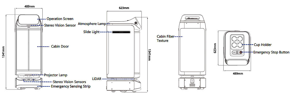 หุ่นยนต์เสิร์ฟอาหาร KEENON ROBOT รุ่น (T3) หุ่นยนต์เสิร์ฟอาหาร