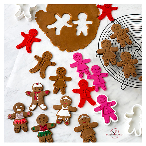 เซ็ทพิมพ์กดคุ้กกี้ Gingerbread Girl 3 ลาย - Bakerymakershop