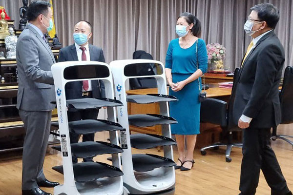 ซันโรโบติกส์ แอนด์ เอไอ มอบหุ่นยนต์เพื่อนำไปช่วยแบ่งเบาภาระบุคลากรทางการแพทย์ ซันโรโบติกส์ แอนด์ เอไอ มอบหุ่นยนต์เพื่อนำไปช่วยแบ่งเบาภาระบุคลากรทางการแพทย์