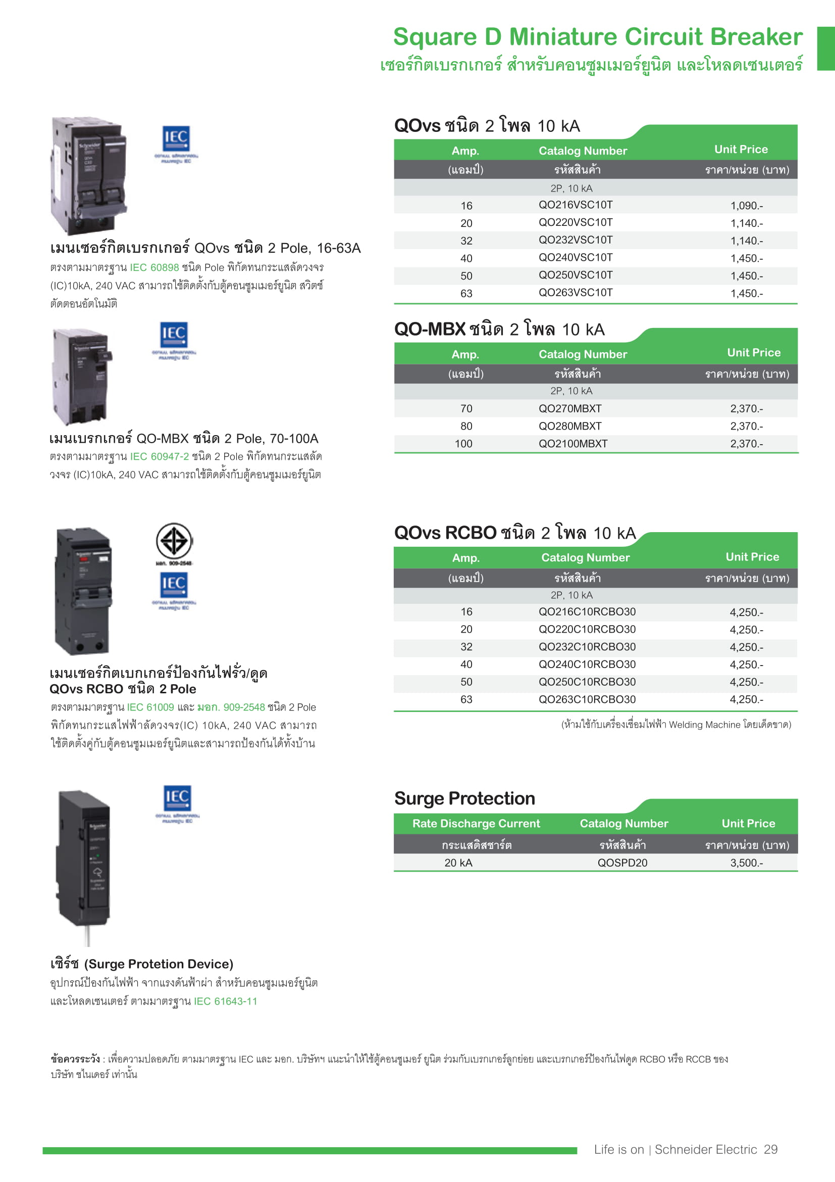 แคตตาล็อก Schneider (Square D) Pjrelectric