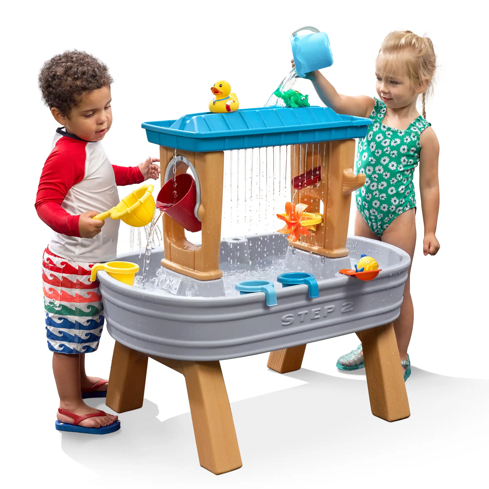 Rain showers splash pond sand and water table step2 on sale