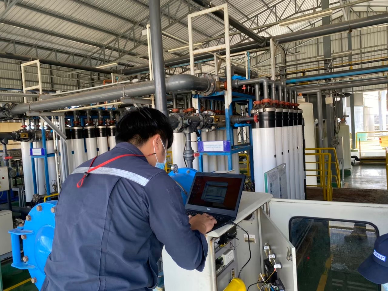 Toray Textiles (Thailand) Public Company  Ltd. Change Touch Screen control at UF Cleaner System water Treatment. 