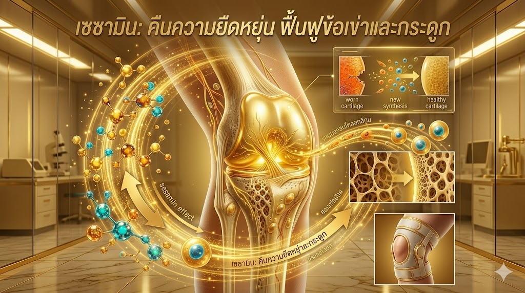 เซซามินคืนความยืดหยุ่นให้กับเข่า