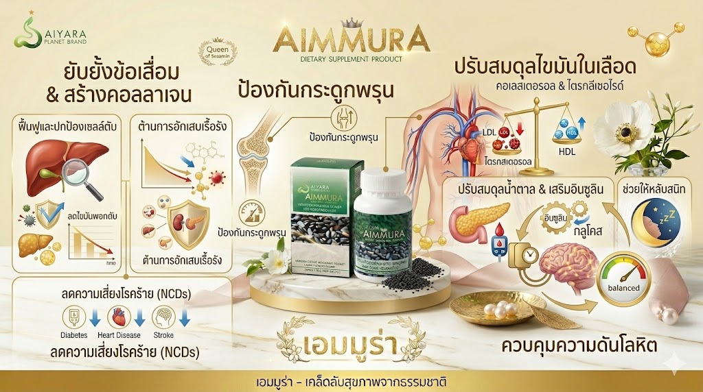 ประโยชน์เซซามิน ปรับสมดุลน้ำตาล ฟื้นฟูและป้องกันเซลล์ตับ ต้านการอักเสบ ลดความเสี่ยงโรค NCDs