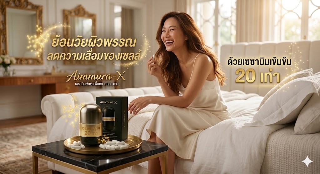 คืนความอ่อนเยาว์ Aimmura-X เซซามินเข้มข้น 20 เท่า