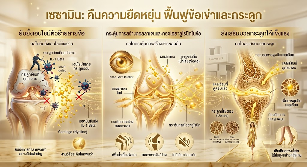 เซซามินคืนความยืดหยุ่นให้ข้อเข่าและกระดูก