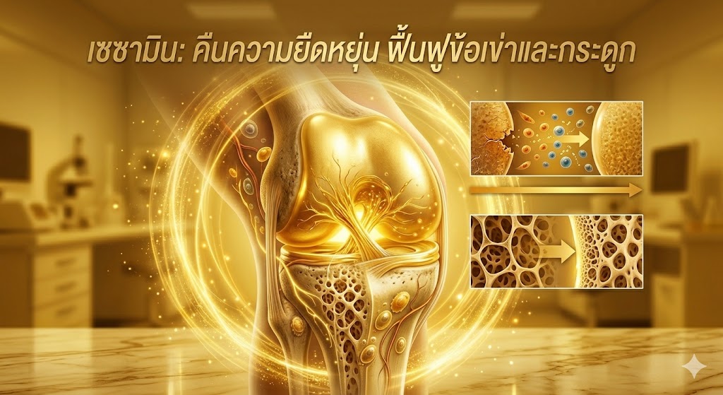 เซซามิน ฟื้นฟูข้อเข่าและกระดูก