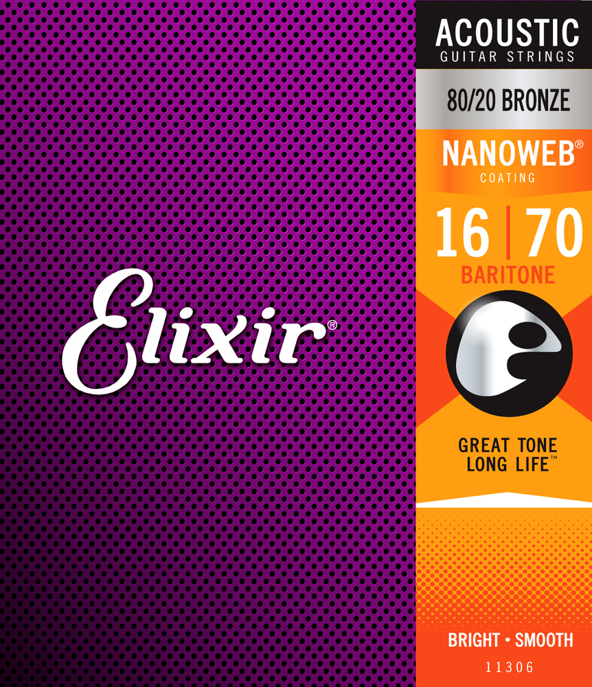 Elixir 80/20 Bronze Nanoweb Anti-rust Baritone 16-70