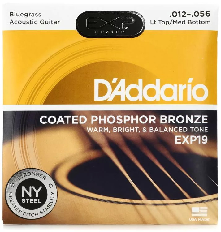 D'Addario EXP19 Coated Phosphor Bronze Acoustic Light Medium 12-56