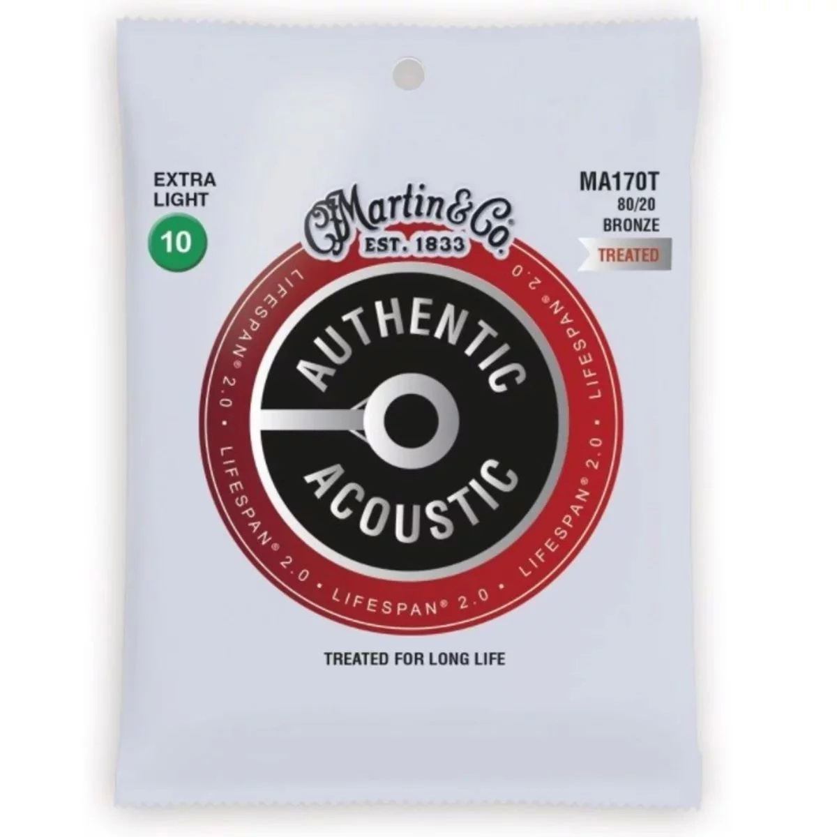 Martin Authentic Acoustic Lifespan 2.0 80/20 Bronze Extra Light 10-47