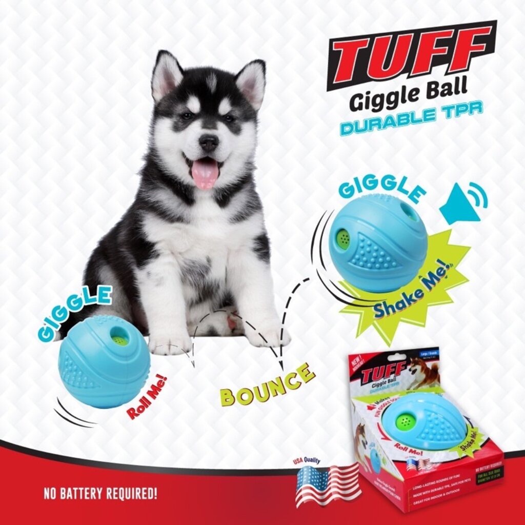 TUFF Giggle Ball บอลร้องได้ ของเล่นเร้าใจสำหรับน้องหมา ทำจากวัสดุ TPR ทนทานต่อการกัด