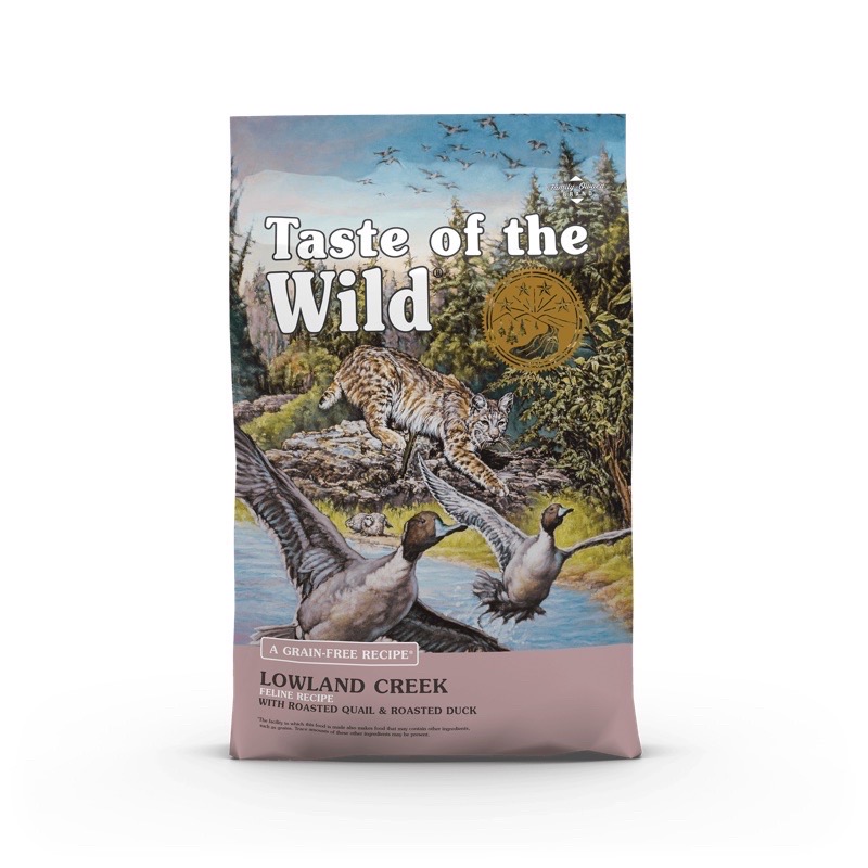 Taste of the Wild Lowland Creek Feline Recipe อาหารแมวสูตรนกกระทาและเป็ดย่าง แพ็คคู่ (680g.)