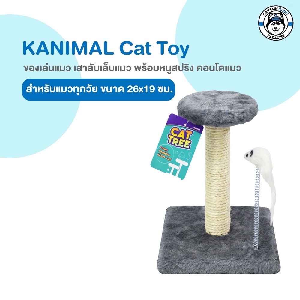 Kanimal Cat Toy ของเล่นลับเล็บแมว พร้อมหนูตบ สำหรับแมวทุกวัย Size S ขนาด 26x19 ซม.