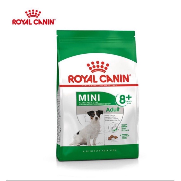 Royal Canin MINI ADULT 8+ ขนาด 2 Kg. อาหารสุนัขสูงวัย พันธุ์เล็ก ชนิดเม็ด อายุ 8 ปีขึ้นไป