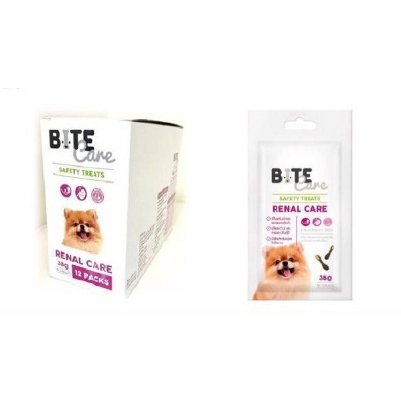 Bite care renal care 38 g. ขนมสำหรับสุนัขโรคไต