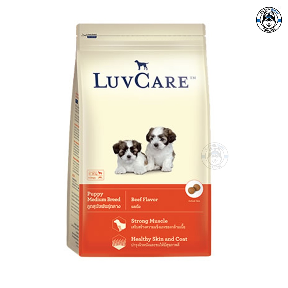 อาหารสุนัข Dr. LuvCare Puppy Medium Breed Beef Flavor อาหารหมา อาหารเม็ด สำหรับลูกสุนัข พันธุ์เล็ก รสเนื้อ