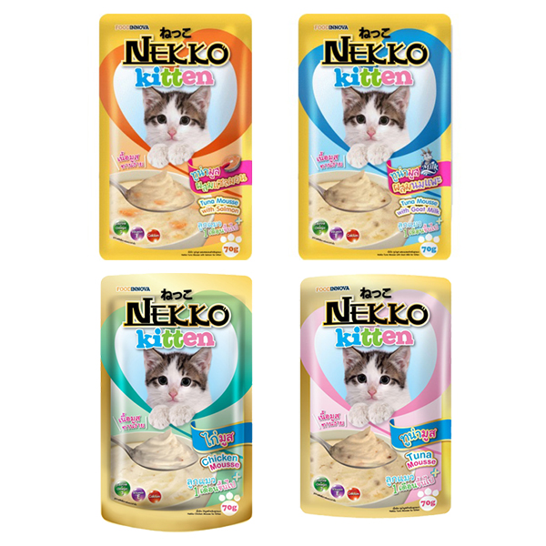 Nekko Kitten อาหารเปียกแมวเด็ก เหมาะสำหรับลูกแมว 1 เดือนขึ้นไป