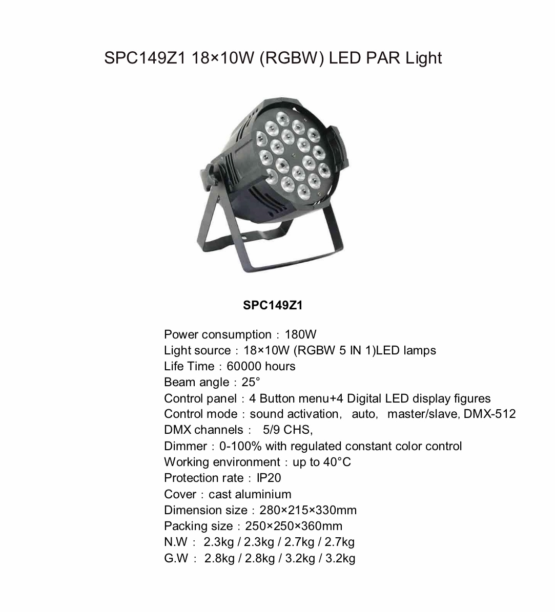 PAR LED SPC149 Z1