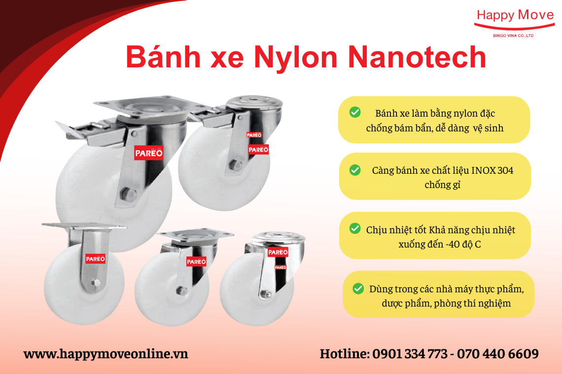 Bánh xe nylon nanotech