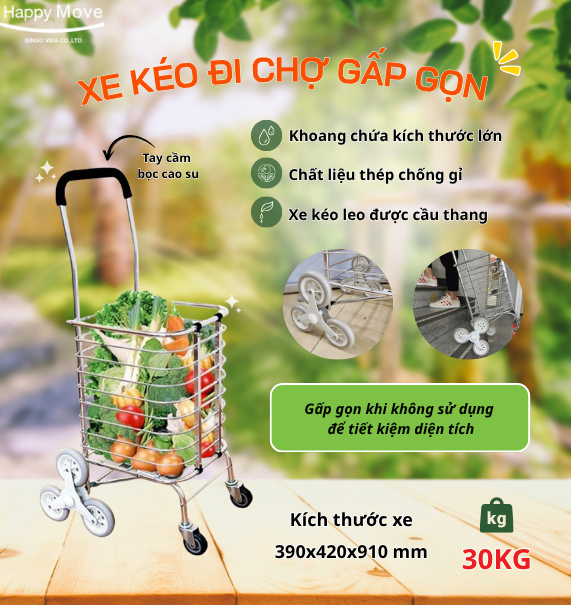 Xe đẩy đị chợ - Happy Move