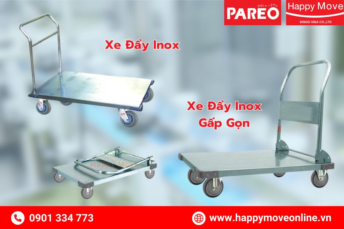 Xe đẩy Inox - Happy Move
