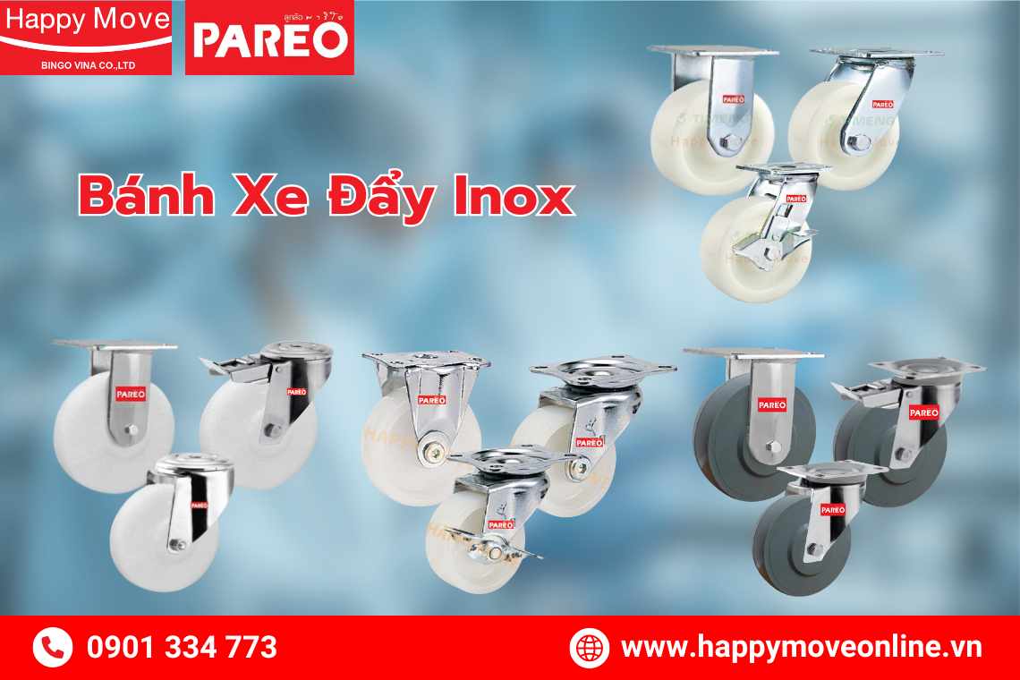 Bánh xe đẩy Inox - Happy Move