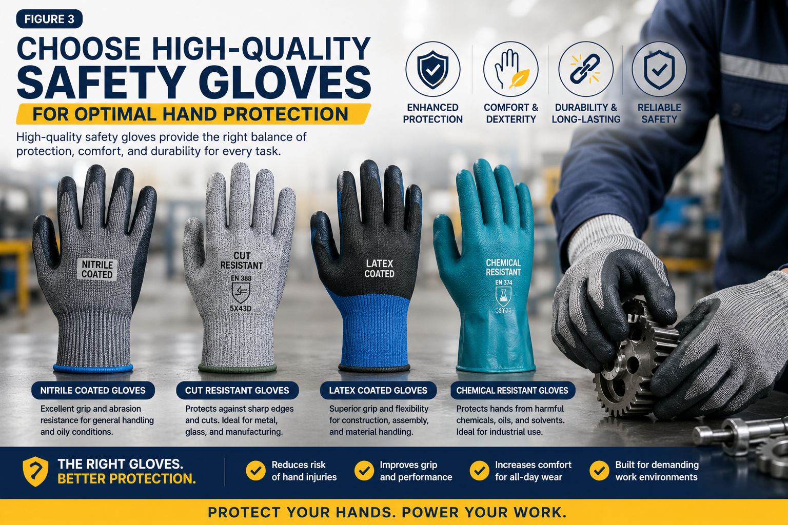 Choosing the right safety glove size for protection