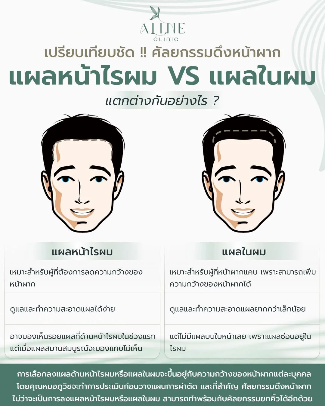 ดึงหน้าผาก แผลหน้าไรผม แผลในผม
